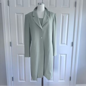 Jones New York Lite Green Jacket and Dress Professional Business Design, Size 14